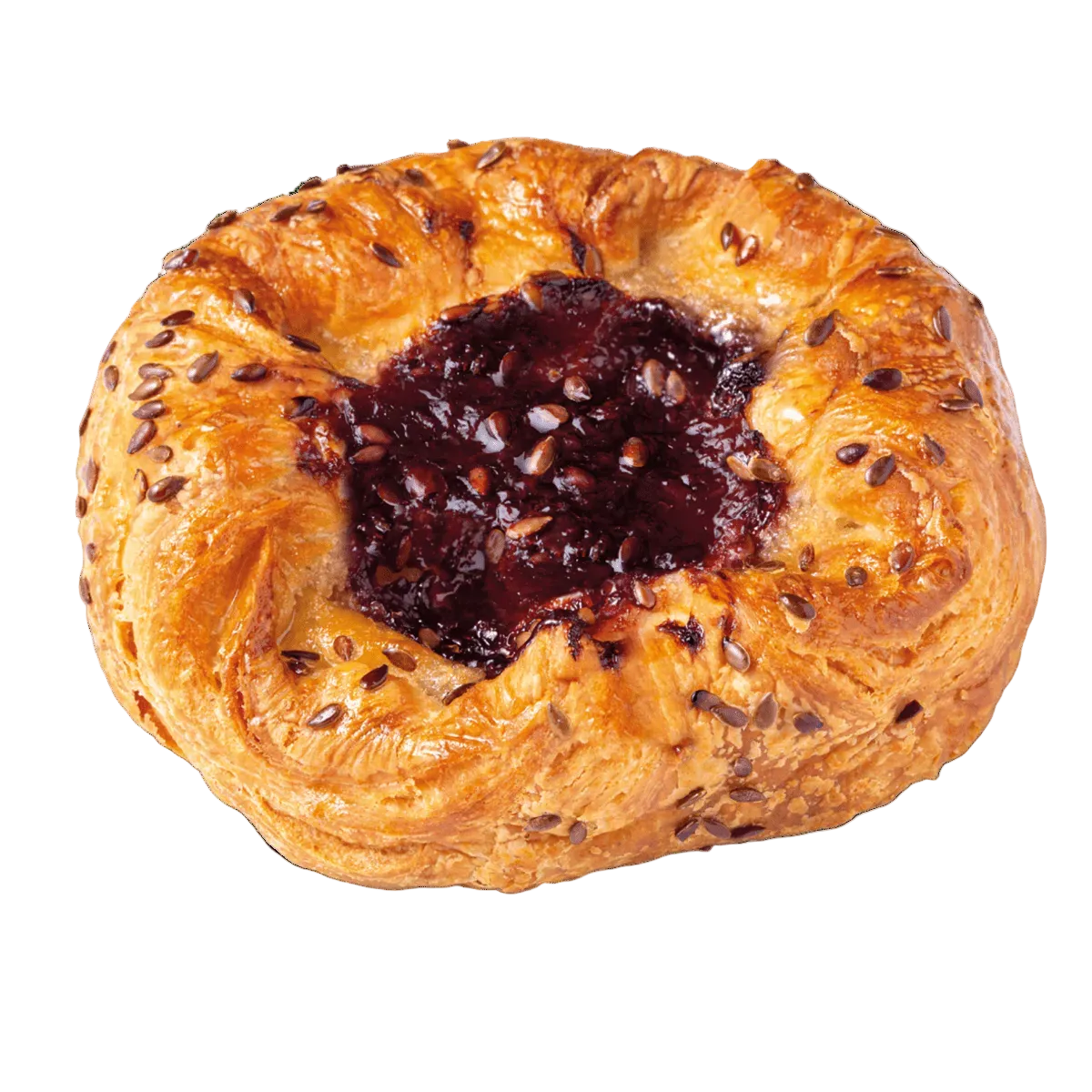 BRIDOR Vegan Black Cherry & Linseed Crown 48x90g - Cafe Supply