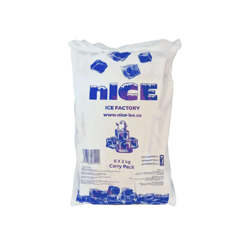 Cube Ice Retail Bag 2kg x 6 - Cafe Supply
