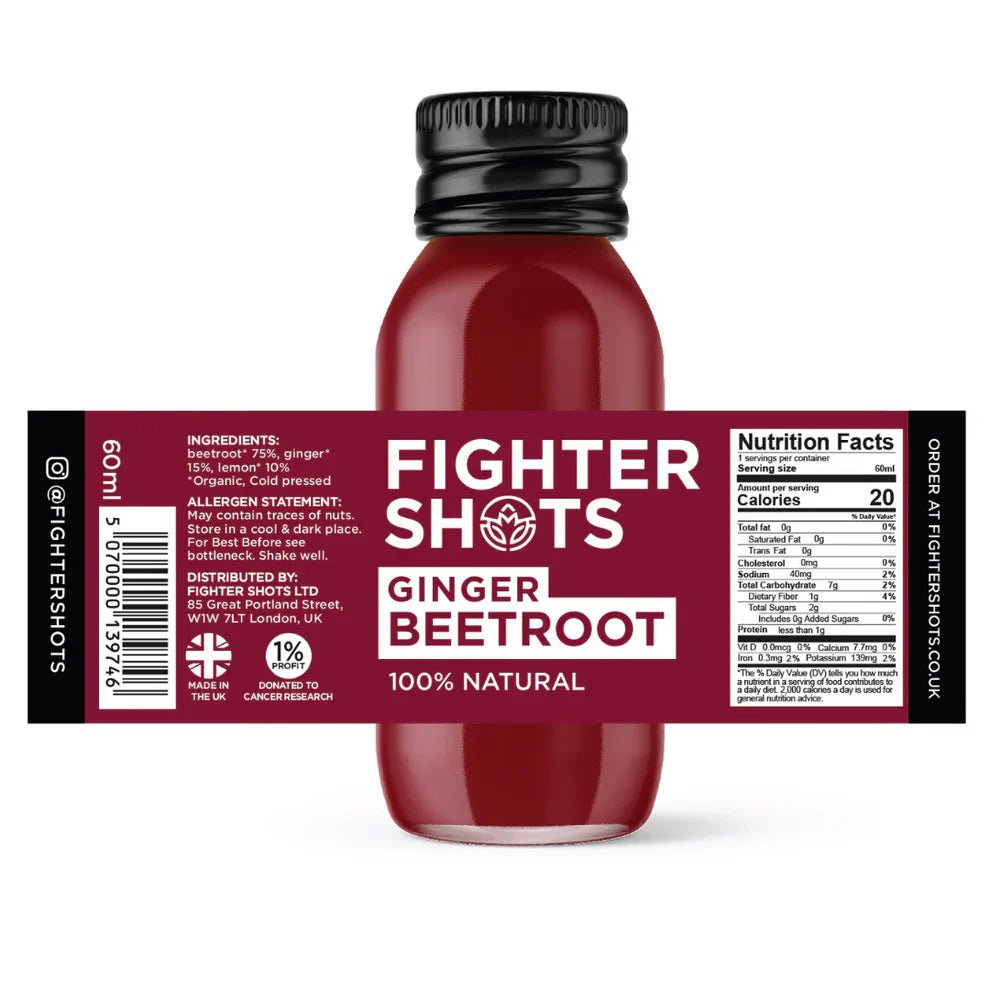 Fighter Shots 100% VEGAN Ginger + Beetroot - Cafe Supply