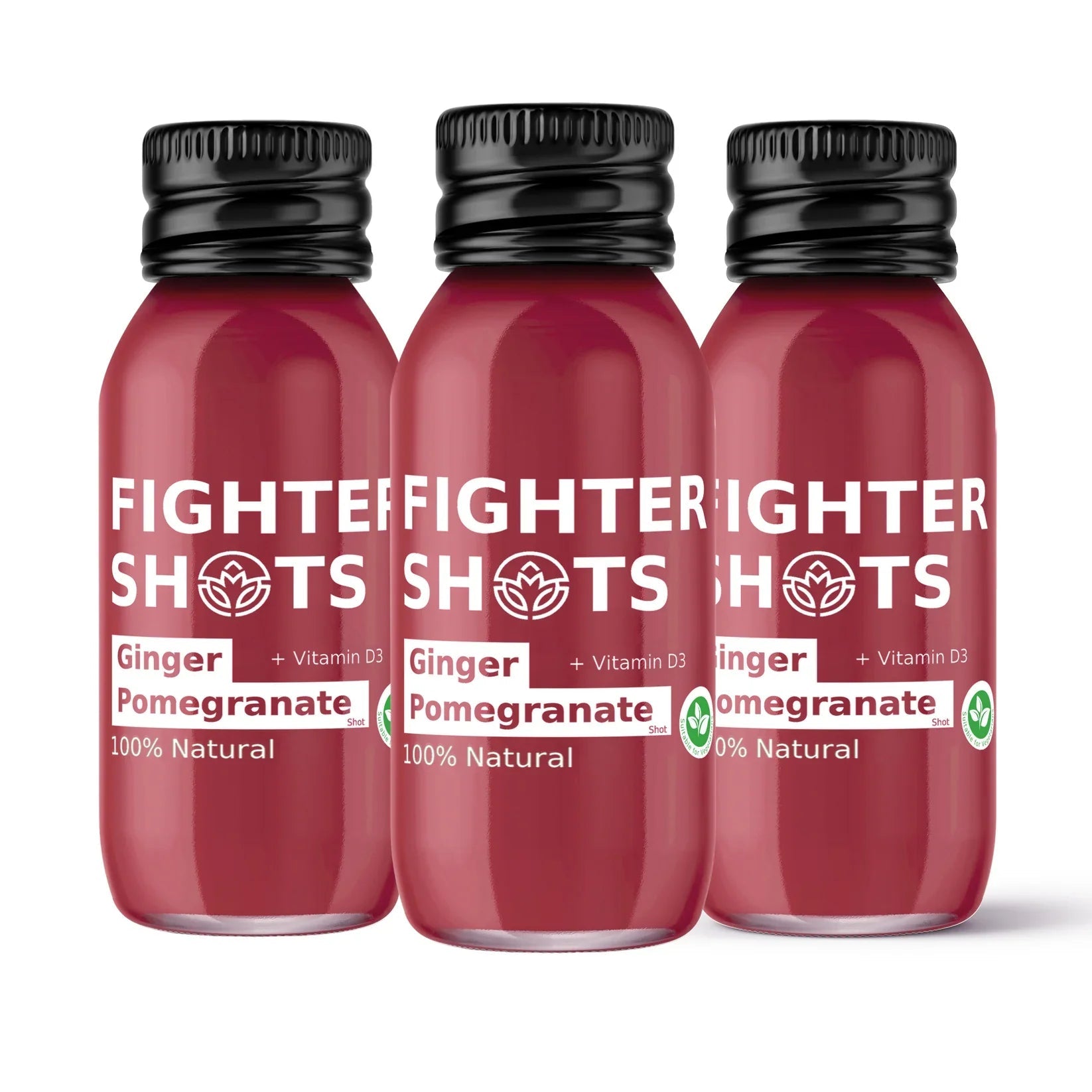 Fighter Shots Ginger + Pomegranate Shot + Vitamin D - Cafe Supply