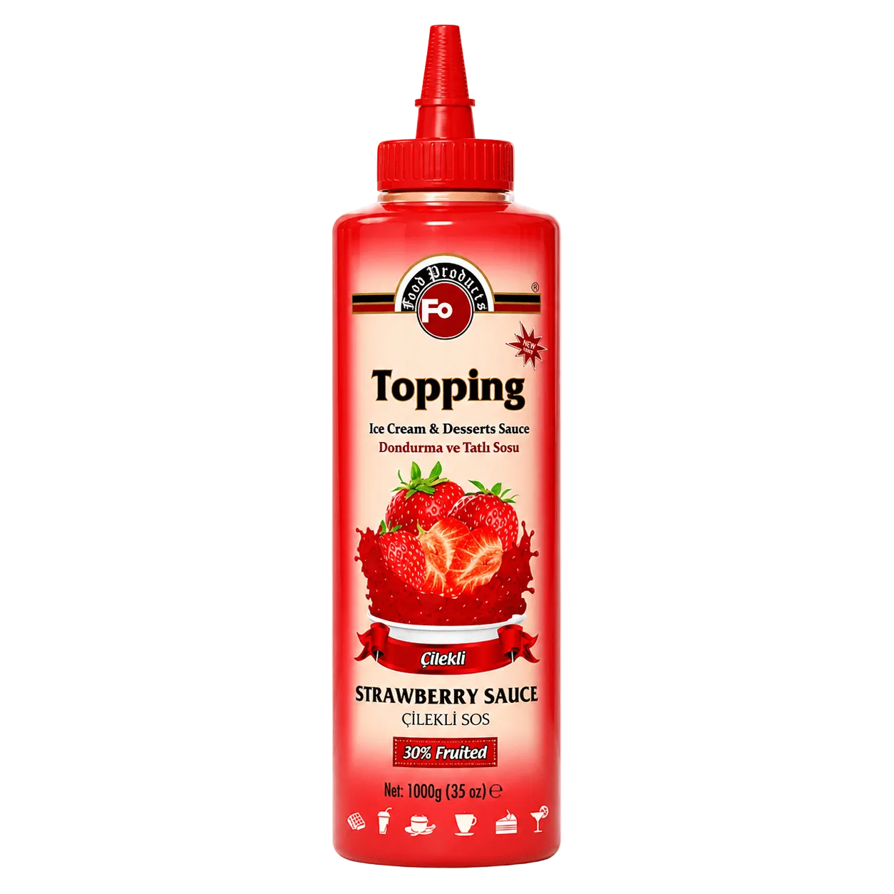FO TOPPING SAUCE STRAWBERRY 70CL - Cafe Supply