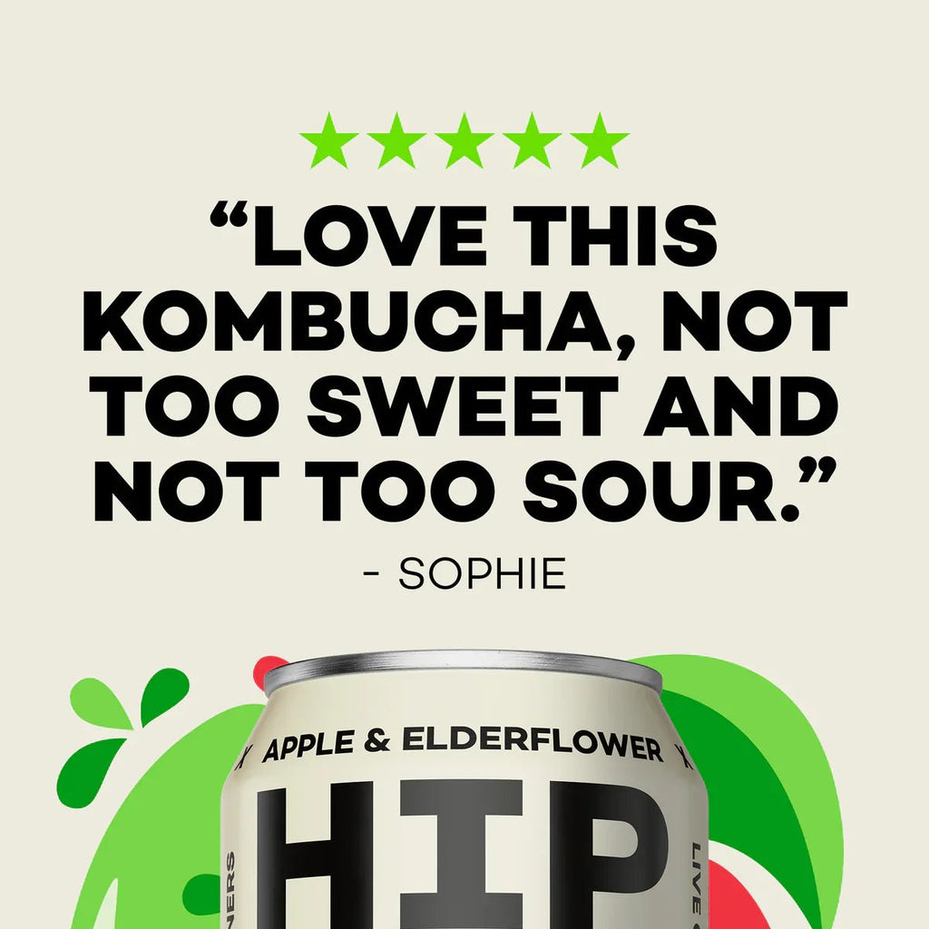 Hip Pop Apple Elderflower Kombucha - Cafe Supply