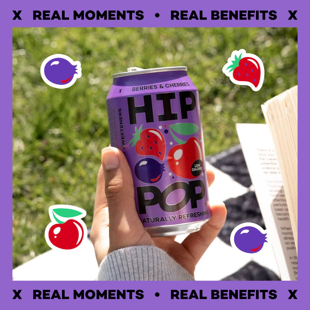 Hip Pop Berries & Cherries Soda - Cafe Supply