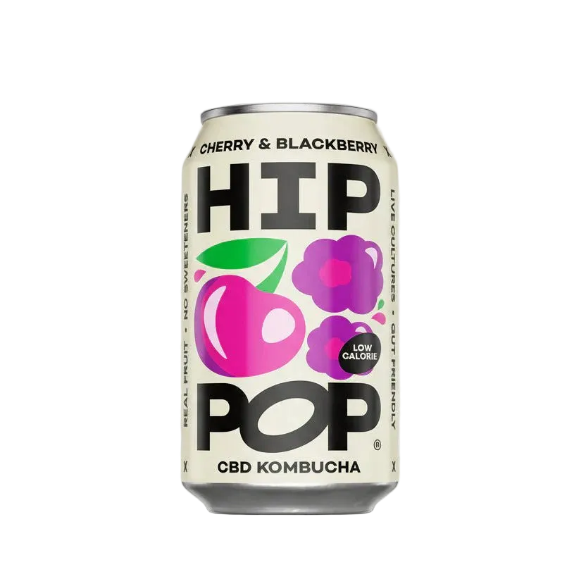 Hip Pop Cherry Blackberry Cbd Kombucha - Cafe Supply