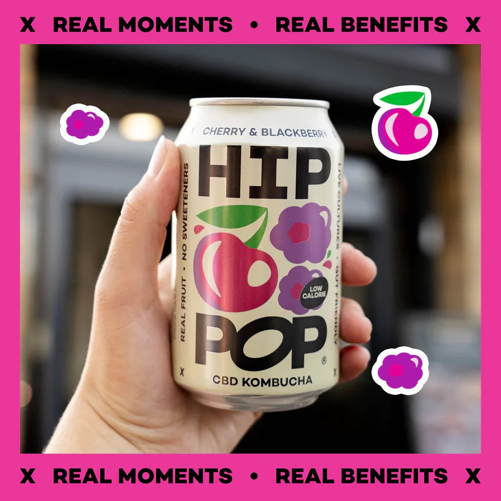 Hip Pop Cherry Blackberry Cbd Kombucha - Cafe Supply