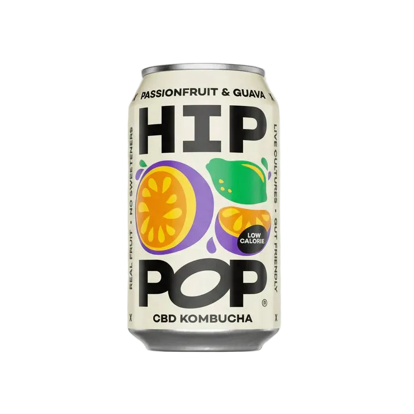 Hip Pop Passionfruit and Guava CBD Kombucha - Cafe Supply