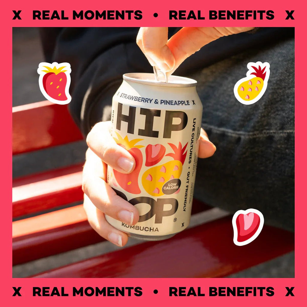 Hip Pop Strawberry Pineapple Kombucha - Cafe Supply