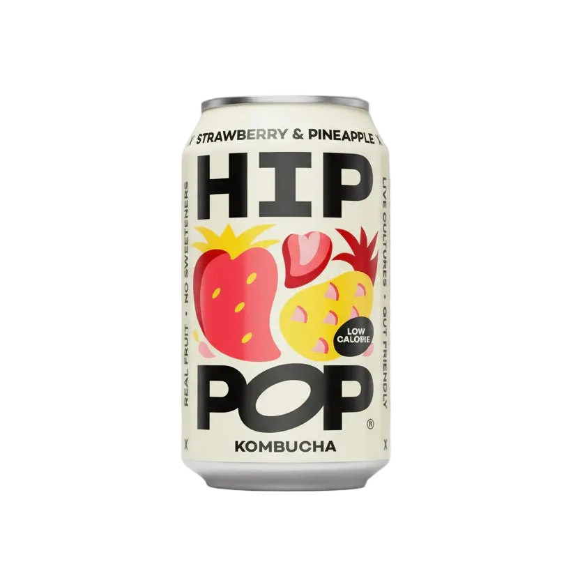 Hip Pop Strawberry Pineapple Kombucha - Cafe Supply