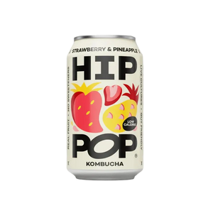 Hip Pop Strawberry Pineapple Kombucha | 12 x 330ml