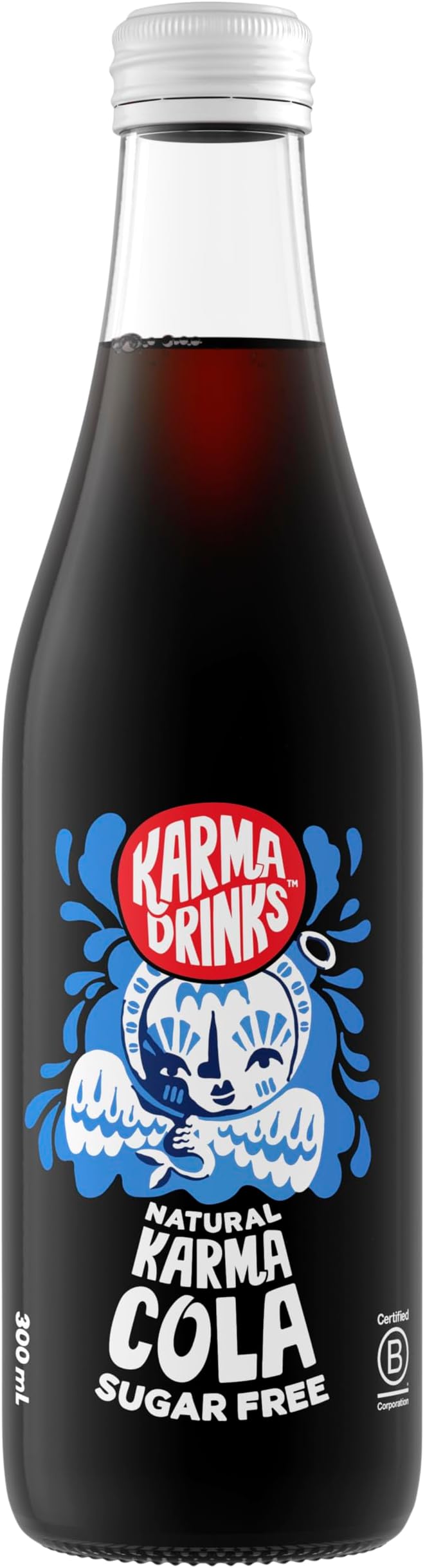 Karma Kola Organic Sugar Free - Glass Bottle - 24 x300 ml