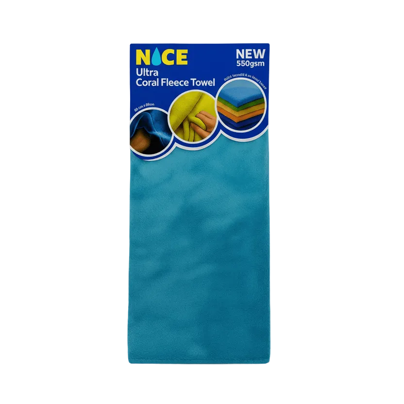 NICE CORAL Microfiber Fleece Towel - Cafe Supply