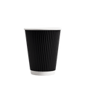 Ripple Wall Cup | Black - Cafe Supply