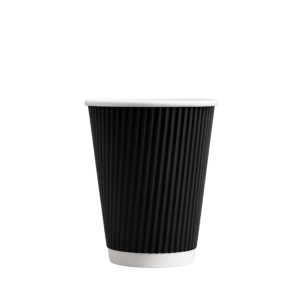 Ripple Wall Cup | Black - Cafe Supply