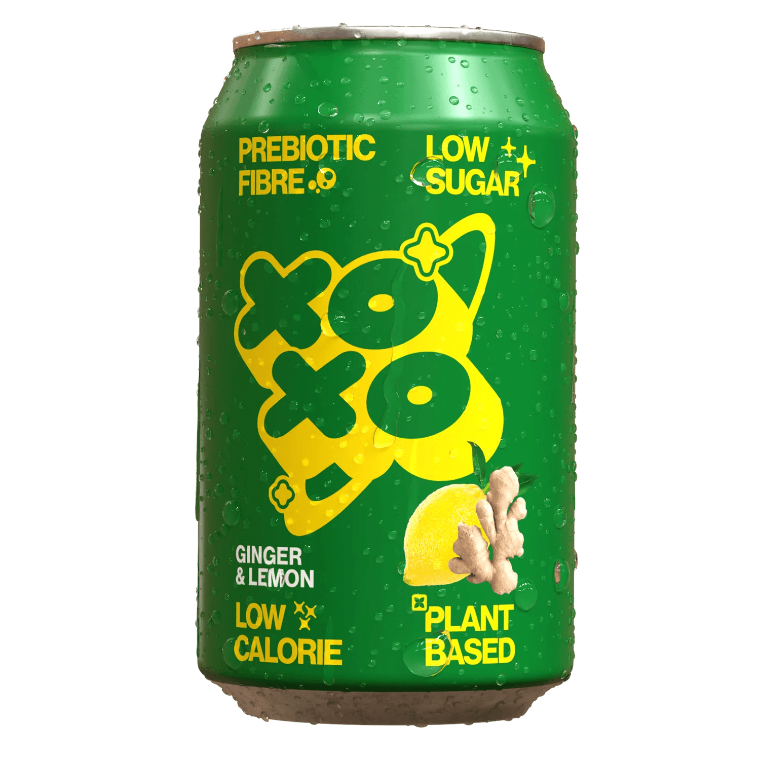 XOXO Ginger & Lemon Prebiotic Soda 12x330ml - Cafe Supply